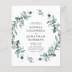 Lámina Invitación a la boda de un eucalipto