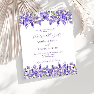 Lámina Invitación a la boda de un presupuesto de flores d