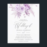 Lámina Invitación a la boda de un Rosa de Lavanda con pre<br><div class="desc">Invitación a la boda de un Rosa de Lavanda con presupuesto floral</div>