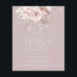 Lámina Invitación a la boda de un Rosa de Rubor con presu<br><div class="desc">Invitación a la boda de un Rosa de Rubor con presupuesto floral</div>