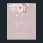Lámina Invitación a la boda de un Rosa de Rubor con presu<br><div class="desc">Invitación a la boda de un Rosa de Rubor con presupuesto floral</div>