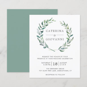 Lámina Invitación a la boda de un simple presupuesto de v