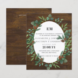 Lámina Invitación a la boda de Woodland de la vegetación