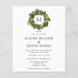 Lámina Invitación a la boda de Wreath Wreath de Budget Ho