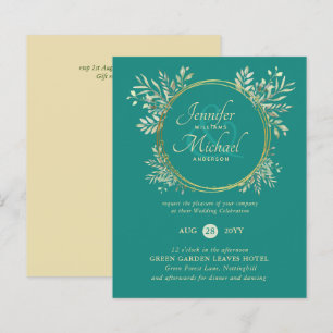 Lámina Invitación a la boda de Wreath Wreath sobre la eco
