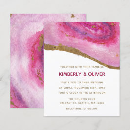 Lámina Invitación a la boda del Agate de Oro y Rosa de Pr