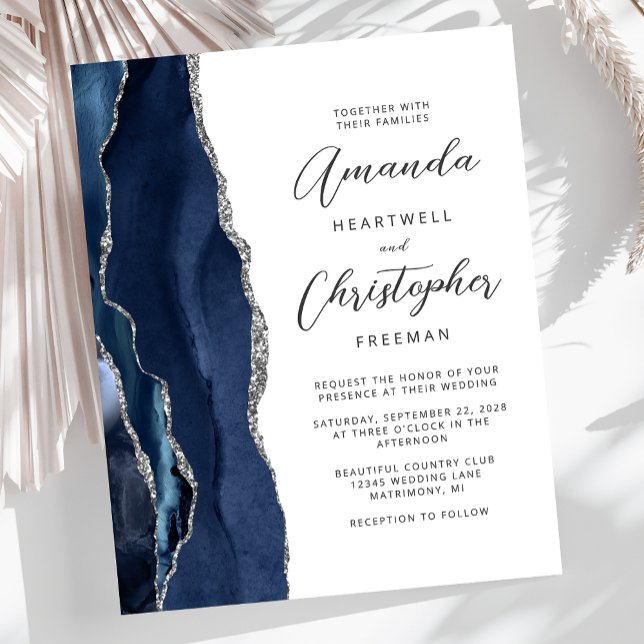 Lámina Invitación a la boda del Agate de Plata Azul de la (Subido por el creador)