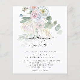 Lámina Invitación a la boda del Boho Boho Florals Eucalyp