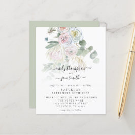 Lámina Invitación a la boda del Boho Boho Florals Eucalyp