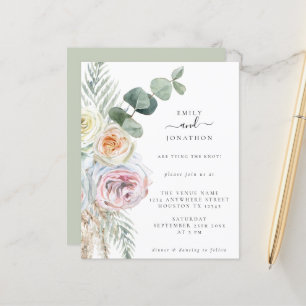 Lámina Invitación a la boda del Boho Boho Florals Eucalyp