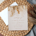 Lámina Invitación a la boda del Boho Fall<br><div class="desc">Una romántica y moderna foto realista invitación a una boda económica de otoño con un ramo floral seco neutro en tonos trigo,  ocre y roya. Haga clic en el botón de edición para personalizar.</div>