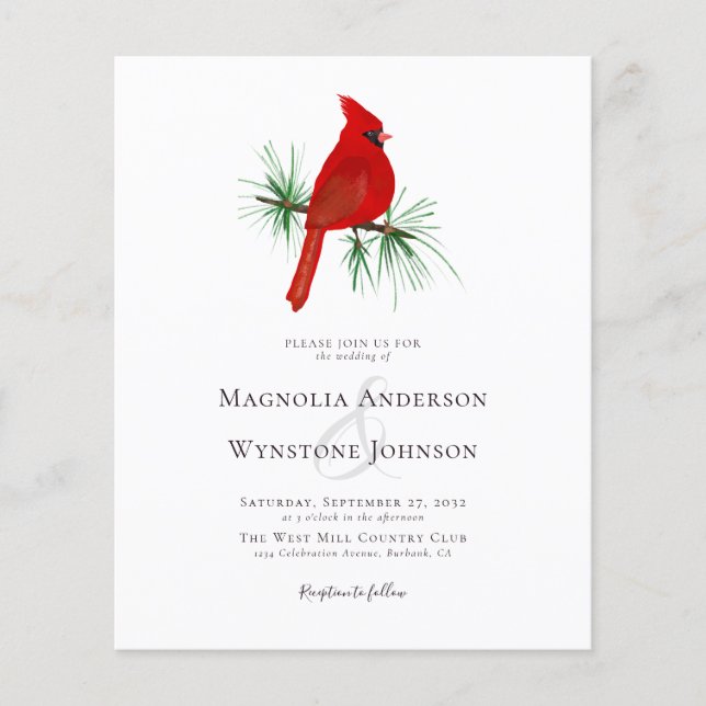 Lámina Invitación a la boda del cardenal ruso del presupu (Anverso)