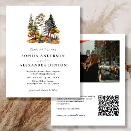 Lámina Invitación a la boda del código QR de la foto rusa