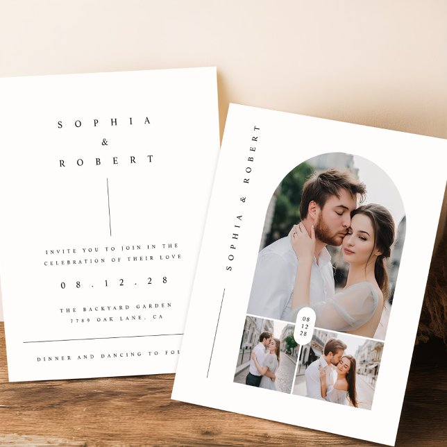 Lámina Invitación a la boda del Collage de fotos Boho mod (Subido por el creador)