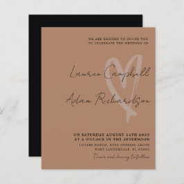 Lámina Invitación a la boda del corazón moderno de Terrac