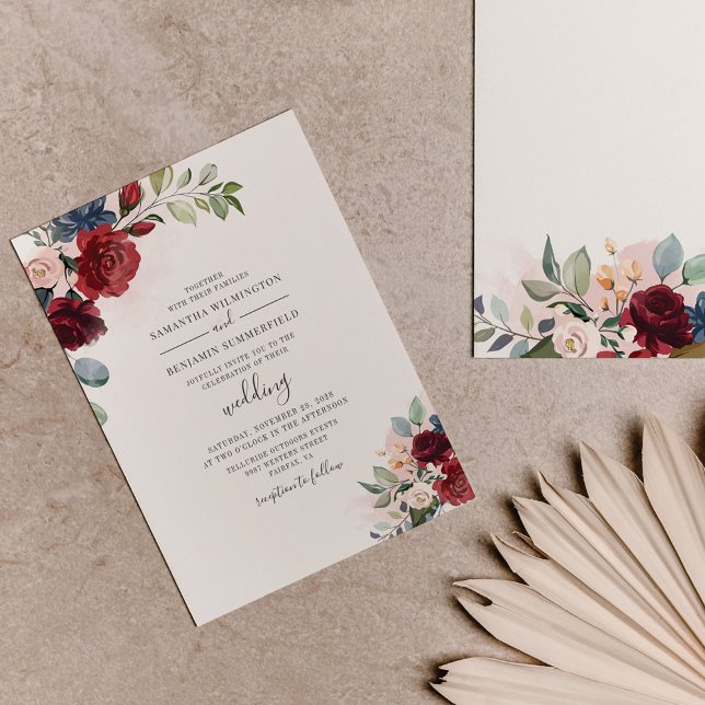 Lámina Invitación a la boda del Eucalipto Azul Dusty Pres (Subido por el creador)