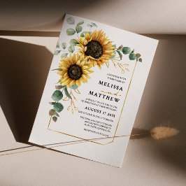 Lámina Invitación a la boda del Eucalipto del girasol pre