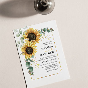 Lámina Invitación a la boda del Eucalipto del girasol pre