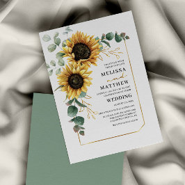 Lámina Invitación a la boda del Eucalipto del girasol pre