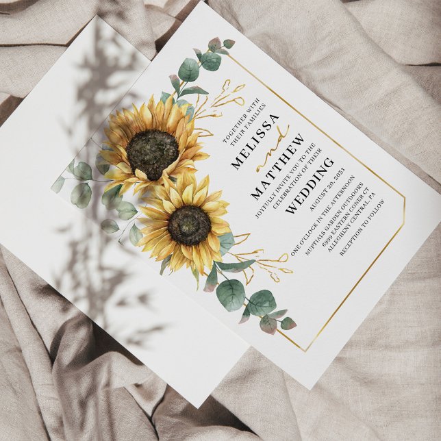 Lámina Invitación a la boda del Eucalipto del girasol pre (Subido por el creador)