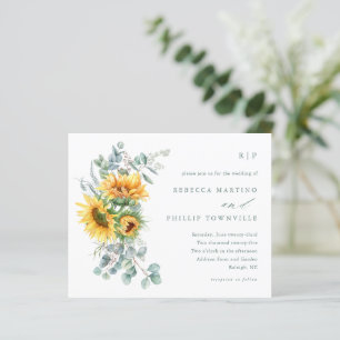 Lámina Invitación a la boda del Eucalipto del girasol pre