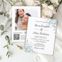 Invitación a la boda del eucalipto verde del sabio