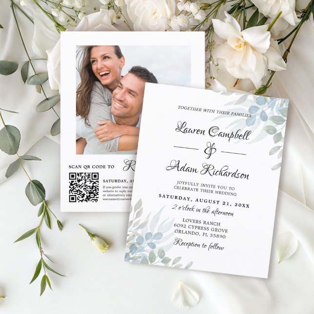 Lámina Invitación a la boda del eucalipto verde del sabio (Subido por el creador)