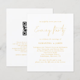 Lámina Invitación a la boda del Fiesta de QR Evening con 