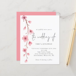 Lámina Invitación a la boda del florecimiento del cerezo