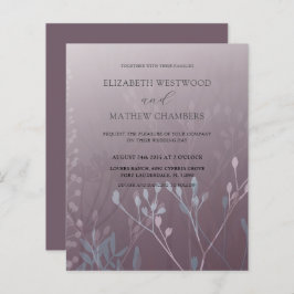 Lámina Invitación a la boda del follaje de ciruelas profu