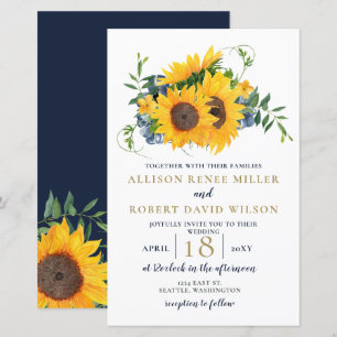 Lámina Invitación a la boda del girasol de la Marina de P