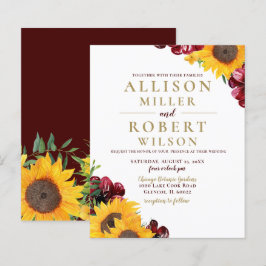 Lámina Invitación a la boda del girasol en Borgoña