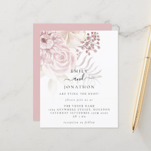 Lámina Invitación a la boda del guión de guión de flores