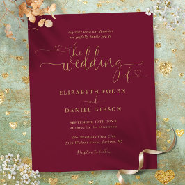 Lámina Invitación a la boda del guión de la escritura del