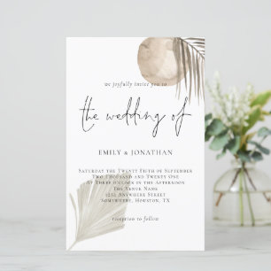 Lámina Invitación a la boda del guión de la hierba del Bo