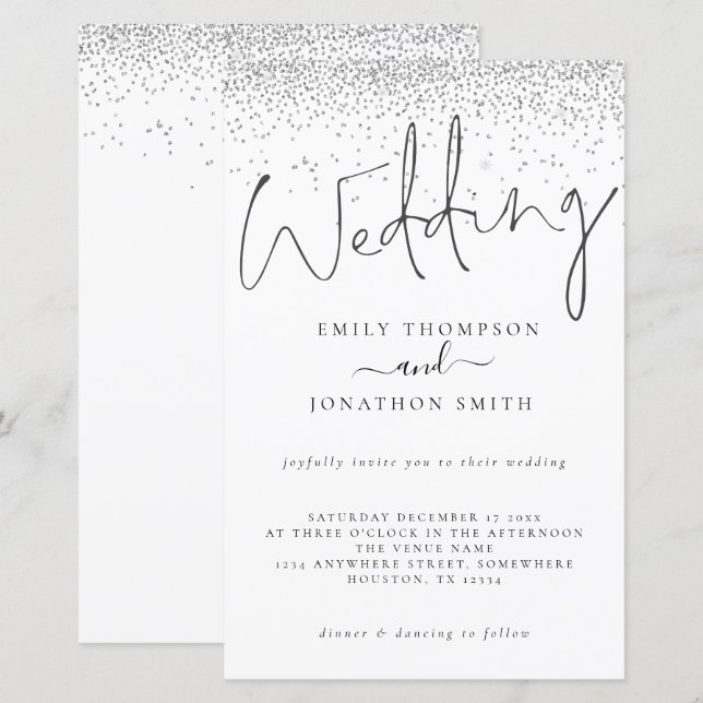 Lámina Invitación a la boda del guión de Purpurina platea (Anverso / Reverso)