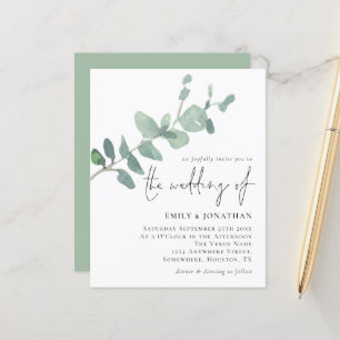Lámina Invitación a la boda del guión de salida del eucal