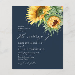 Lámina Invitación a la boda del guión del girasol del pre