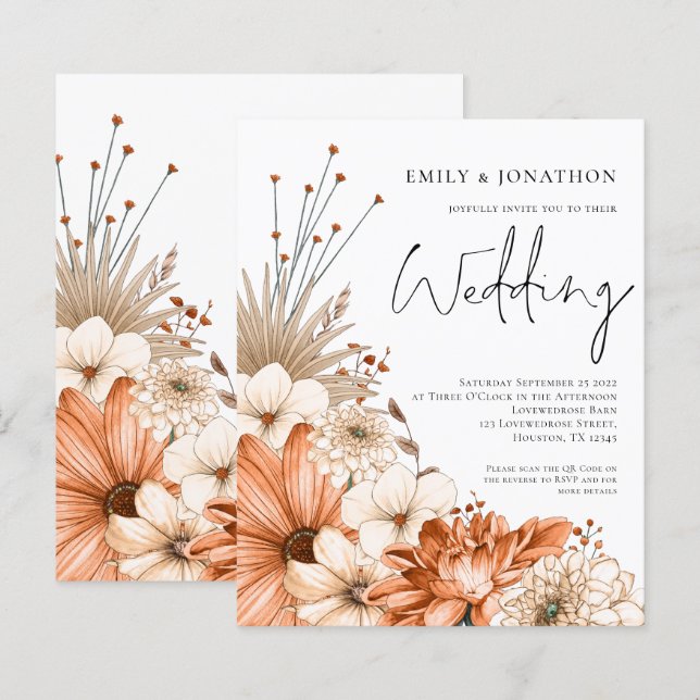 Lámina Invitación a la boda del guión del guión del guión (Anverso / Reverso)