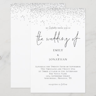 Lámina Invitación a la boda del guión del Purpurina plate