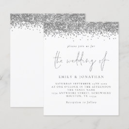Lámina Invitación a la boda del guión del Purpurina plate
