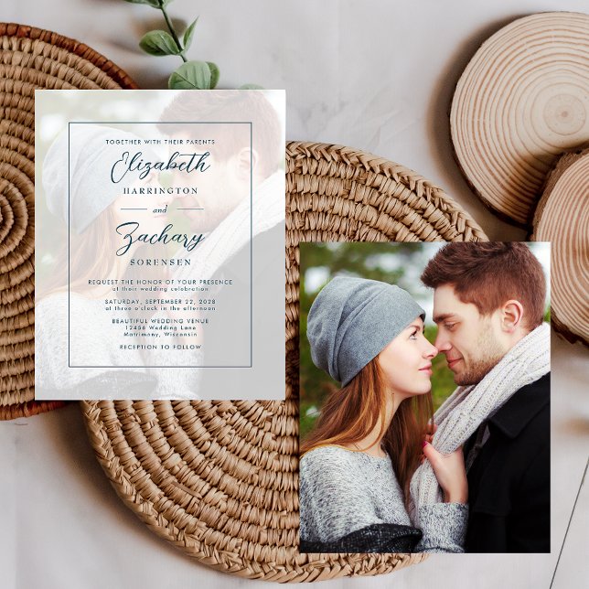 Lámina Invitación a la boda del guión Verde azulado de la (Subido por el creador)