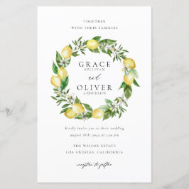 Lámina Invitación a la boda del Jardín Botánico de Lemon