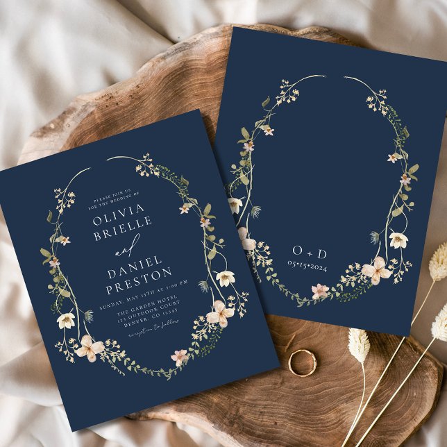 Lámina Invitación a la boda del jardín de flores silvestr (Subido por el creador)