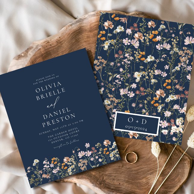 Lámina Invitación a la boda del jardín de flores silvestr (Subido por el creador)