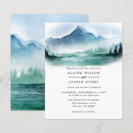 Lámina Invitación a la boda del lago Budget Mountains