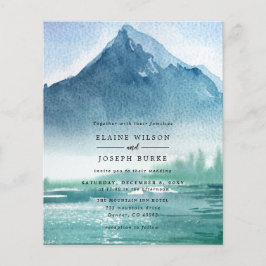 Lámina Invitación a la boda del lago de Montañas Pinas Pr