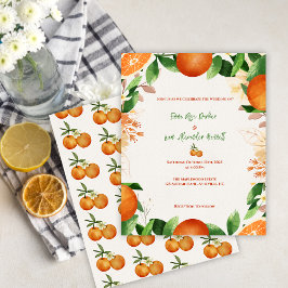 Lámina Invitación a la boda del naranja Citrus Orchard