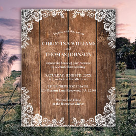 Lámina Invitación a la boda del país de los encajes de la