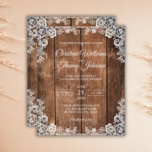 Lámina Invitación a la boda del país de los encajes de la